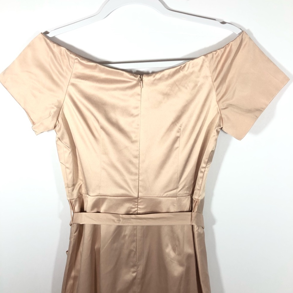 NWT ParisSunday Nude Blush Off Shoulder Midi Dress - Picture 6 of 6